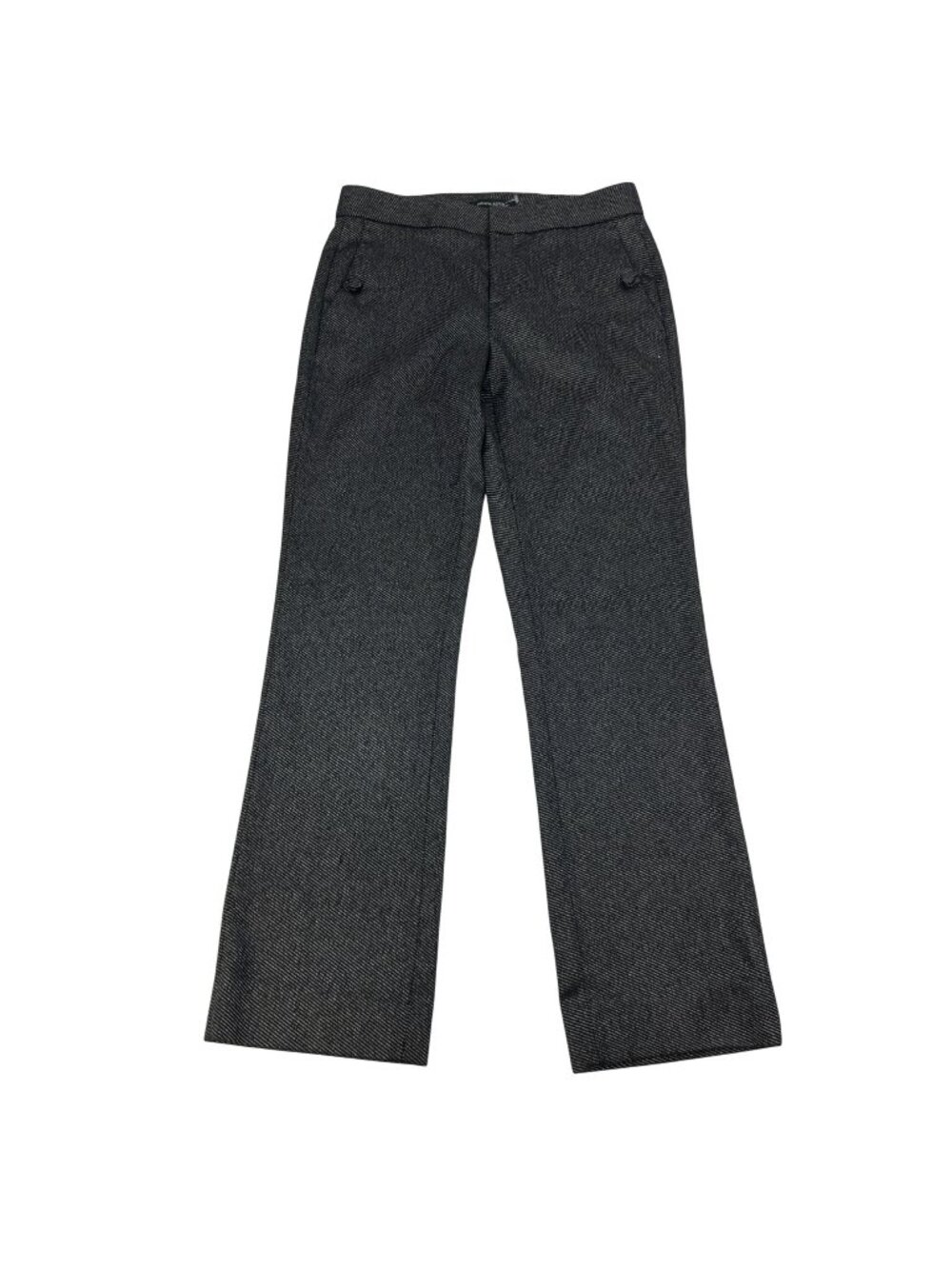 Banana Republic Womens Logan Dress Pants Straight Leg Black/Silver Size 2